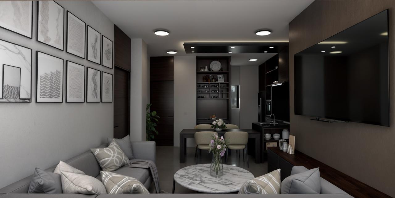 Departamento 02 Calella Living