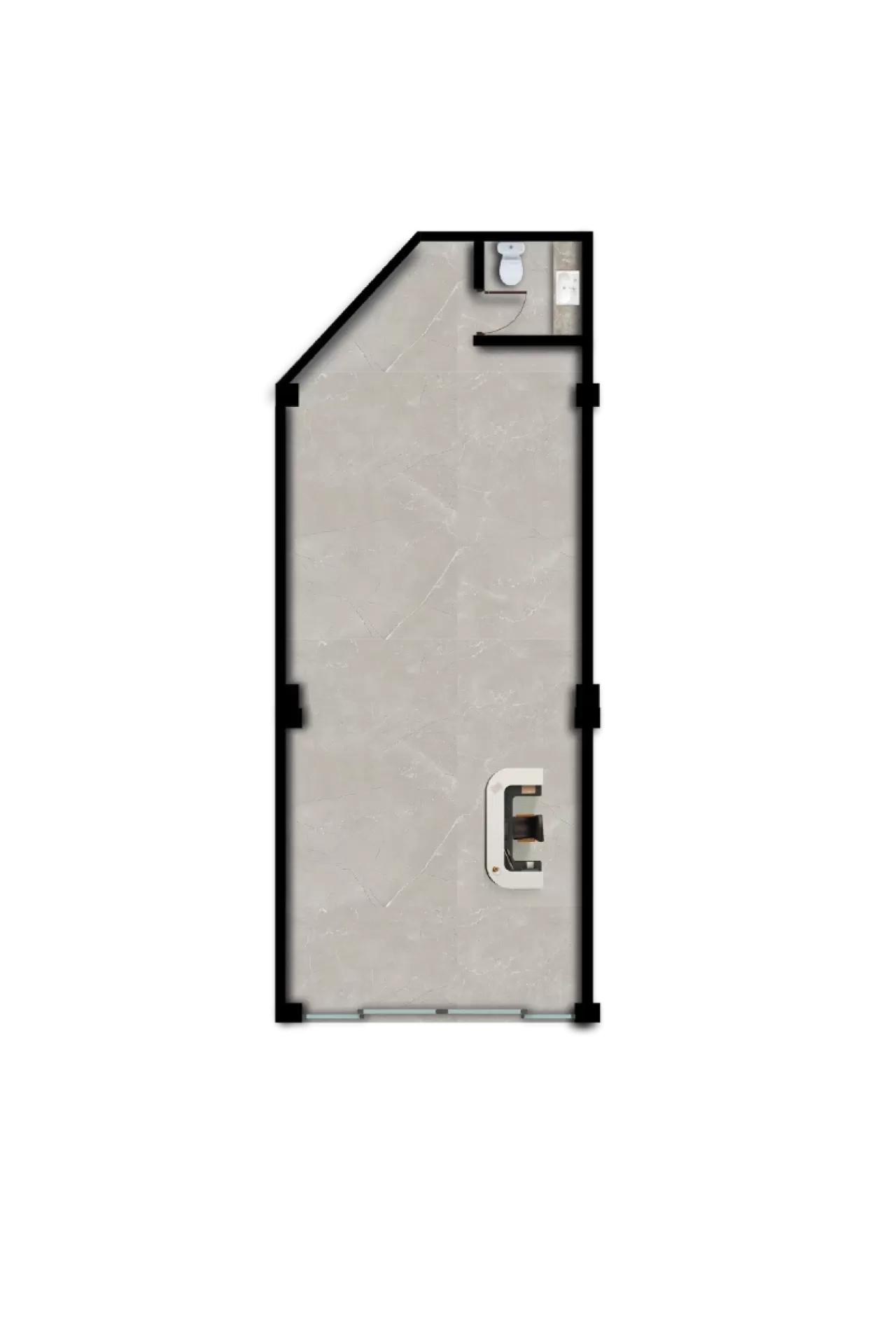 Distribucipon del departamento Local 01 de Calella Living