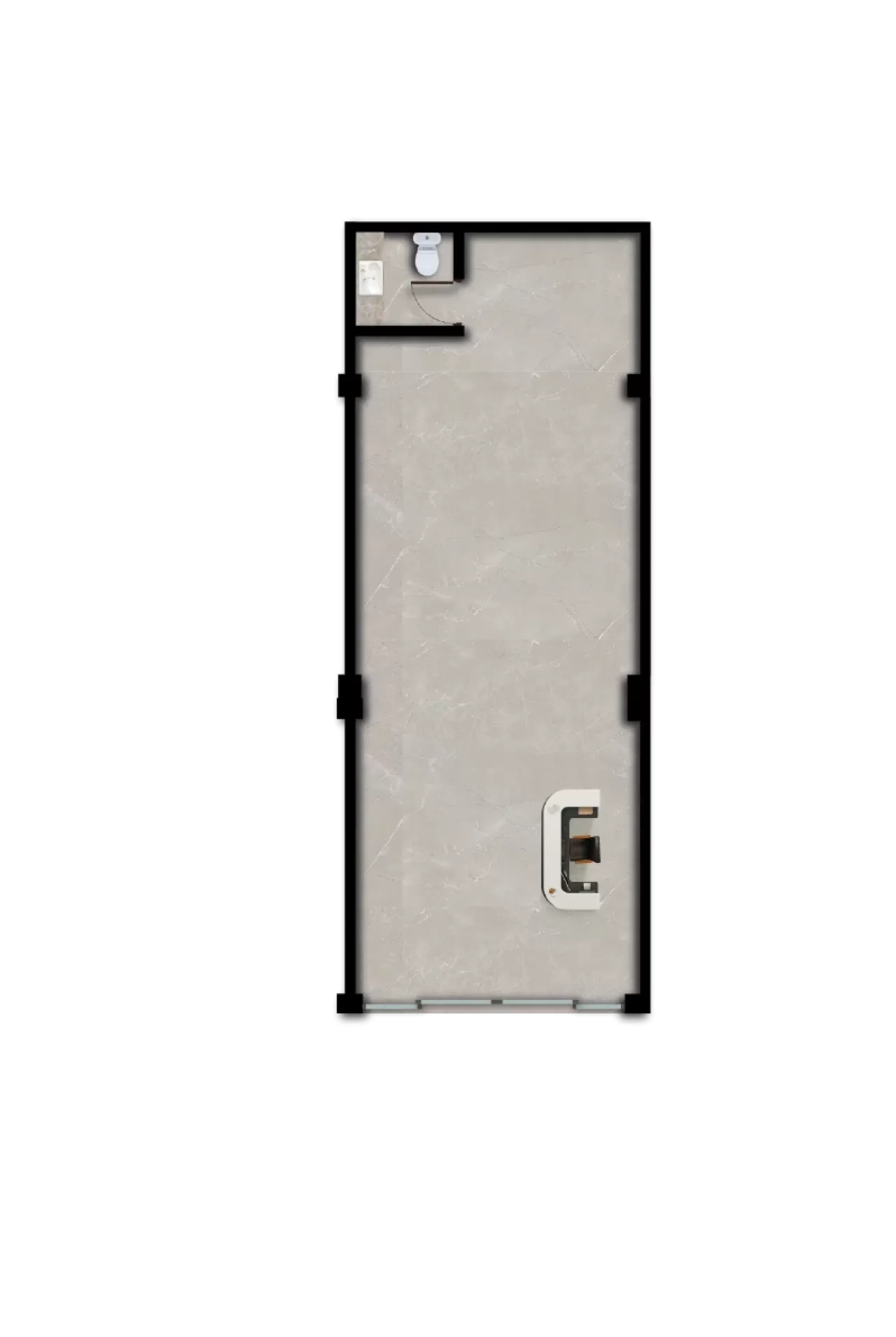 Distribucipon del departamento Local 04 de Calella Living